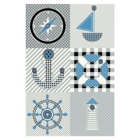 Dětský kusový koberec Kids 510 Grey | šedý Typ: 120x170 cm