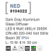 NOVA LUCE venkovní sloupkové svítidlo NED tmavě šedý hliník skleněný difuzor LED 6W 3000K 220-24