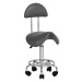Sedlová kosmetická židle s opěradlem BeautyOne Barva: šedá