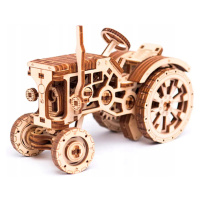 Mechanický skládací dřevěný model 3D Traktor Wooden.City