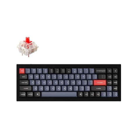 Keychron QMK Q7 70% Gateron G Pro Hot-Swappable Red Switch Mechanical, Black - US