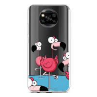 TopQ Xiaomi Poco X3 silikon Cartoon Flamingos 60860