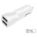 Autonabíječka FIXED s 2xUSB, 15W Smart Rapid Charge white