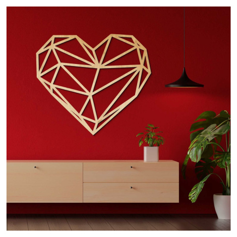 Dřevěné srdce na stěnu - Polygon DUBLEZ