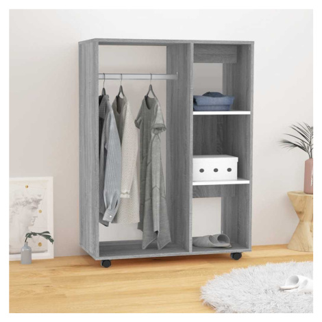 vidaXL Šatní skříň šedá sonoma 80 x 40 x 110 cm kompozitní dřevo