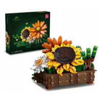 Stavebnice Logo Květiny V Květináči Puzle 3D Květina Slunečnice Gerbera 924