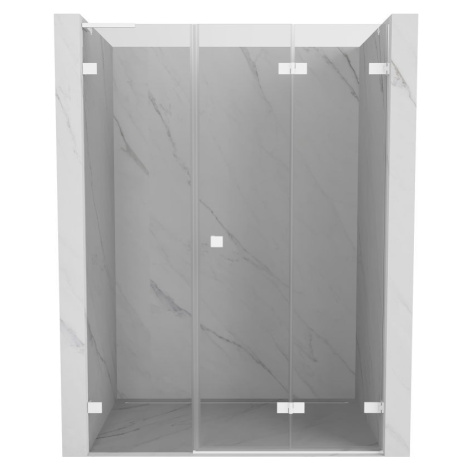 MEXEN/S Lunar-F L skládací sprchové dveře pravé 140, transparent, bílá 836SL-140-050-20-00-P