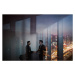 Fotografie Businessmen shaking hands in office at night, Shannon Fagan, 40 × 26.7 cm