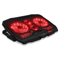 CONNECT IT FrostWind chladící podložka pod notebook s červeným podsvícením, černá - CCP-2200-RD