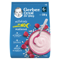 Gerber Cereal mléčná kaše malinová Dobrou noc 230 g