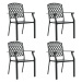 Stohovatelné zahradní židle 4 ks černá Dekorhome,Stohovatelné zahradní židle 4 ks černá Dekorhom