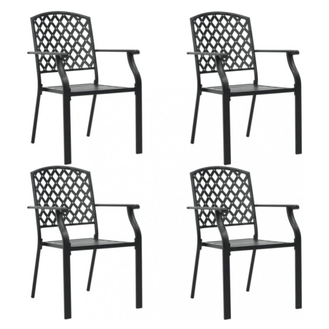 Stohovatelné zahradní židle 4 ks černá Dekorhome,Stohovatelné zahradní židle 4 ks černá Dekorhom vidaXL