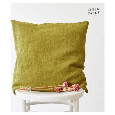 Lněný povlak na polštář 45x45 cm Moss Green – Linen Tales