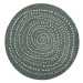 NORTHRUGS Kusový koberec Twin-Wendeteppiche 103111 grün creme kruh, 140 × 140 cm