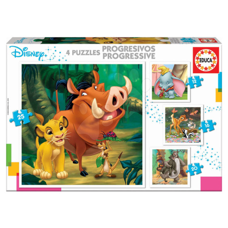 Puzzle Lví král Disney progresivní Educa 12-16-20-25 dílků