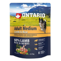 ONTARIO Dog Adult Medium Lamb & Rice 0,75 kg