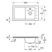 Keramický dřez Villeroy & Boch Timeline 50, 330701i4, Graphit 330701i4