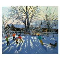 Obrazová reprodukce Fun in the snow, Tideswell, Derbyshire, Andrew Macara, 40 × 35 cm