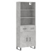 vidaXL Skříň highboard betonově šedá 69,5x34x180 cm kompozitní dřevo