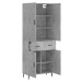 vidaXL Skříň highboard betonově šedá 69,5x34x180 cm kompozitní dřevo