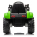 Mamido Dětský elektrický traktor s radlicí a přívěsem zelený