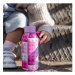 Quokka Nerezová termoláhev Solid Kids s poutkem Pink Bricks 330 ml