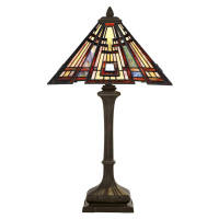 QUOIZEL Stolní lampa Classic Craftsman v designu Tiffany