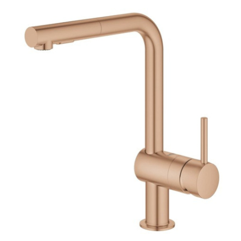 Dřezová baterie Grohe Minta s vytahovací sprškou, 2 proudy Warm Sunset 30274DA0