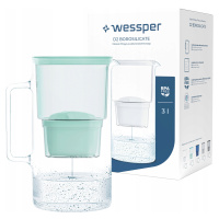 Skleněná filtrační konvice Wessper aquamax 3l 1x Filtr Wessper aquamax