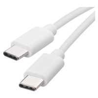 Nabíjecí a datový kabel USB-C 2.0 / USB-C 2.0, 1 m, bílý