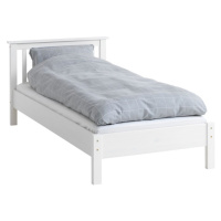 Jednolůžková postel TORINO — masiv, bílá, 90x200 cm