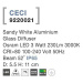 NOVA LUCE venkovní stropní svítidlo CECI bílý hliník skleněný difuzor Osram LED 3W 3000K 100-240