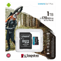 Paměťová karta micro Sd Sdxc 1TB Kingston Go! Plus 170MB/S Pro dron kamery