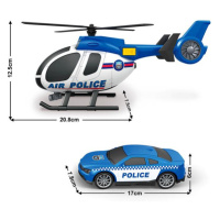 CITY SERVICE CAR - 1:14 Policie set vrtulník + auto