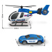 CITY SERVICE CAR - 1:14 Policie set vrtulník + auto