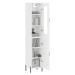 vidaXL Skříň highboard bílá s vysokým leskem 34,5x34x180 cm kompozit