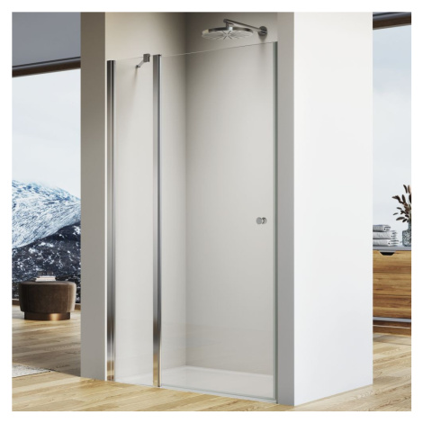 SanSwiss Ronal SanSwiss SOLINO 80 cm jednokřídlé dveře - aluchrom/sklo bílé linky SOL1308005088