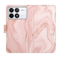 iSaprio Flip pouzdro RoseGold Marble pro Poco F6 Pro