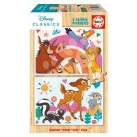 Dřevěné puzzle Animals Disney Educa 2 x 16 dílků