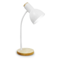 Stolní lampa MARMA 1xE27/60W/230V bílá/kaučukovník