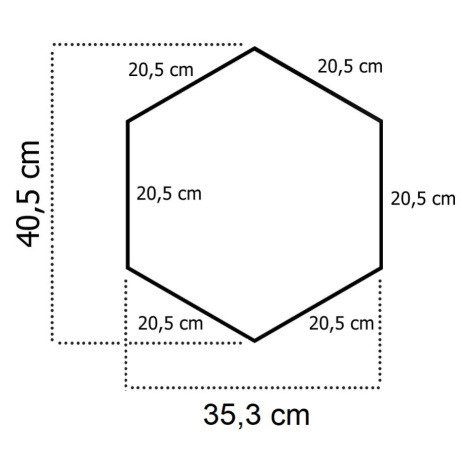 Eka Čalouněný panel Hexagon Trinity 40,5 cm x 35,3 cm - Okrová 2325