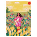 Ilustrace Woman in spring tulip field, Caroline Bonne Muller, 30 × 40 cm