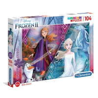 Clementoni Puzzle Supercolor Glitter - Frozen 2, 104 dílků - Clementoni