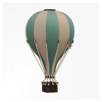 Super balloon Dekorační horkovzdušný balón- mátová/krémová - L-50cm x 30cm