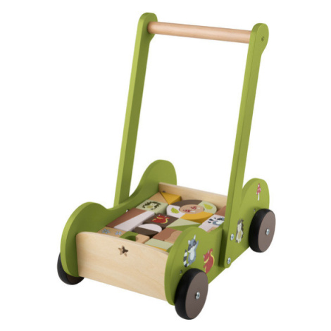 Playtive Dřevěný posuvný vozík (zelená)