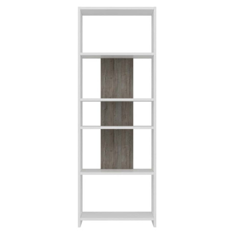 Bílá/šedá knihovna 57x160 cm Diosp – Kalune Design