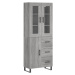 vidaXL Skříň highboard šedá sonoma 69,5 x 34 x 180 cm kompozitní dřevo