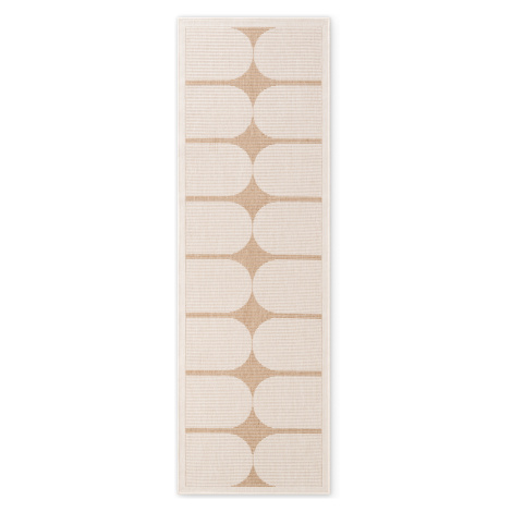 NORTHRUGS, Běhoun Duet Bowen 106245 Beige/White - na ven i na doma, 80x250, béžová, chodba / pře