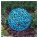 STAR TRADING LED 3D designový míč Galax Fun, Ø 30 cm, modrý