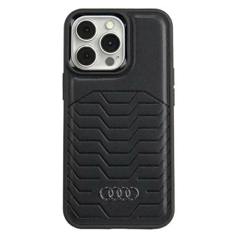 Kryt Audi Synthetic Leather MagSafe iPhone 15 Pro 6.1" black hardcase AU-TPUPCMIP15P-GT/D3-BK (A